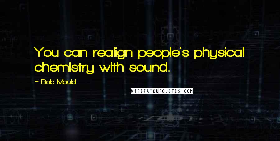 Bob Mould Quotes: You can realign people's physical chemistry with sound.