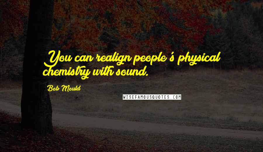 Bob Mould Quotes: You can realign people's physical chemistry with sound.