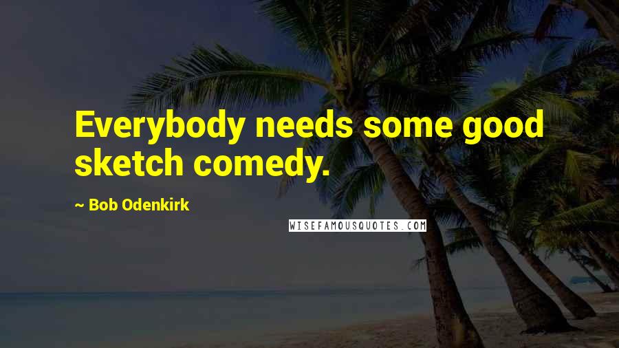Bob Odenkirk Quotes: Everybody needs some good sketch comedy.