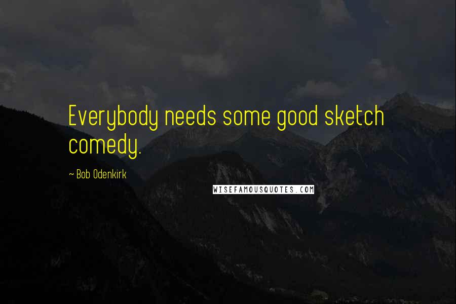 Bob Odenkirk Quotes: Everybody needs some good sketch comedy.