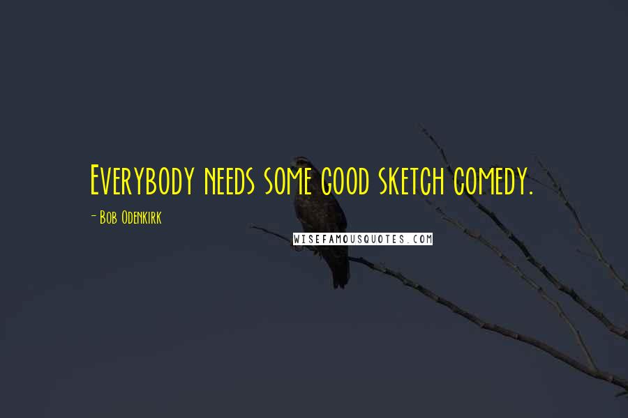 Bob Odenkirk Quotes: Everybody needs some good sketch comedy.