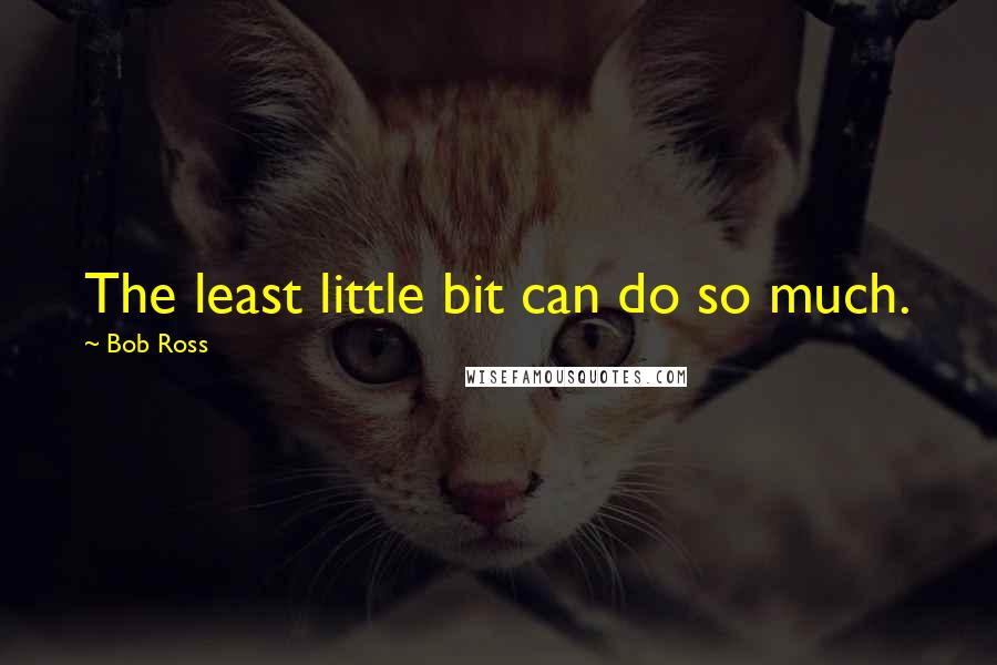 Bob Ross Quotes: The least little bit can do so much.
