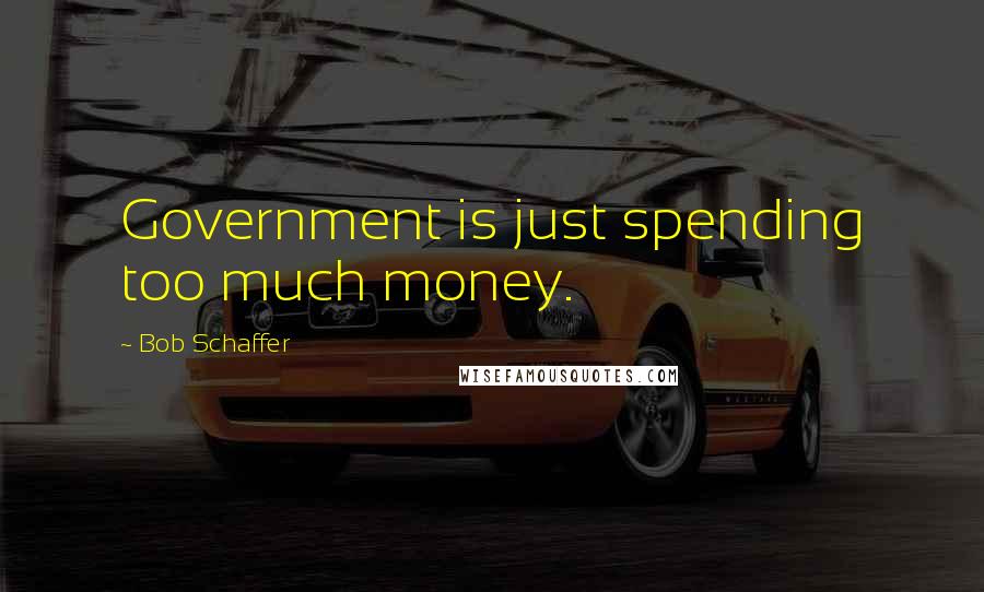 Bob Schaffer Quotes: Government is just spending too much money.