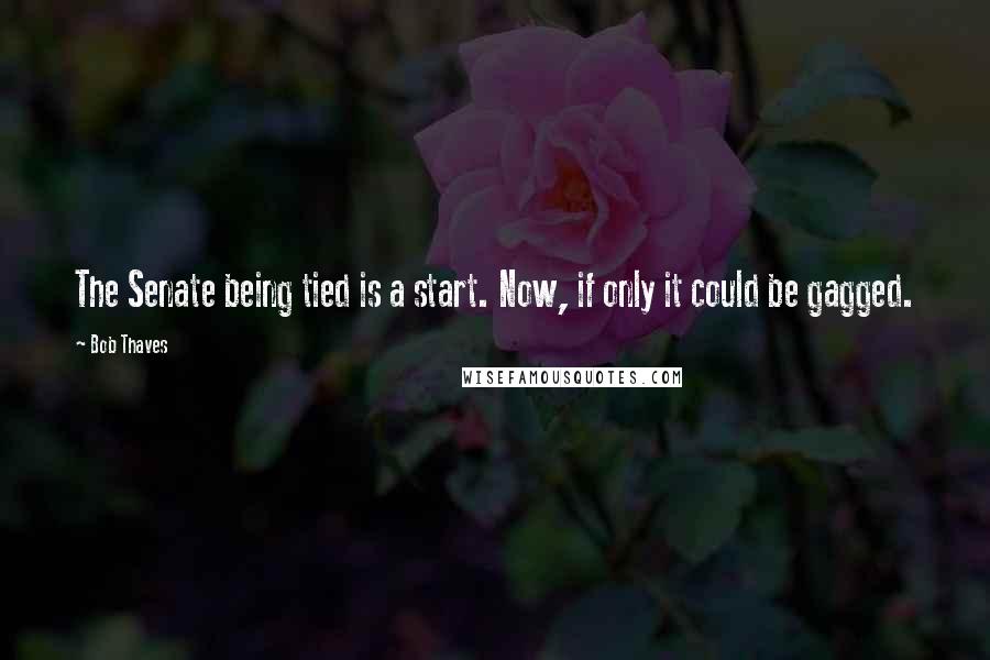 Bob Thaves Quotes: The Senate being tied is a start. Now, if only it could be gagged.