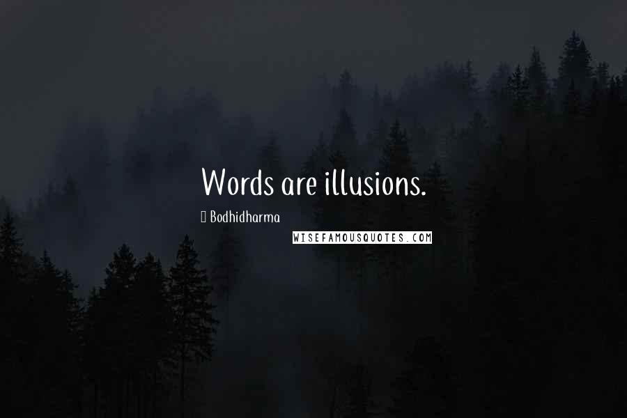 Bodhidharma Quotes: Words are illusions.