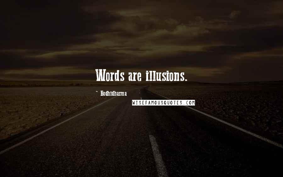 Bodhidharma Quotes: Words are illusions.