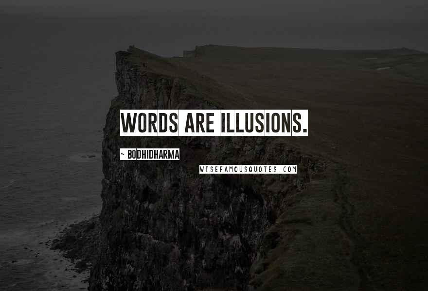 Bodhidharma Quotes: Words are illusions.