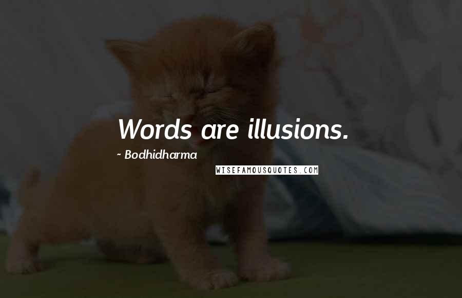 Bodhidharma Quotes: Words are illusions.