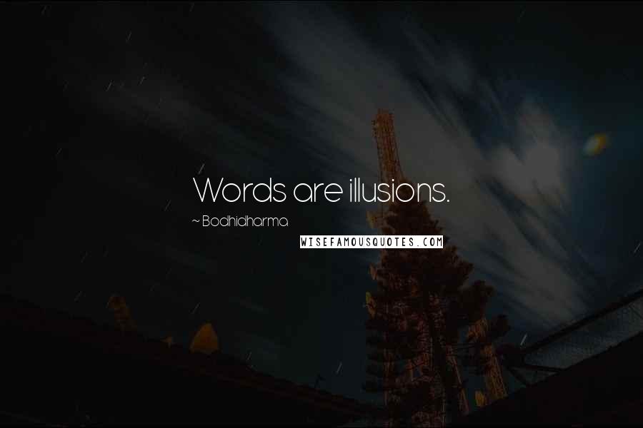 Bodhidharma Quotes: Words are illusions.