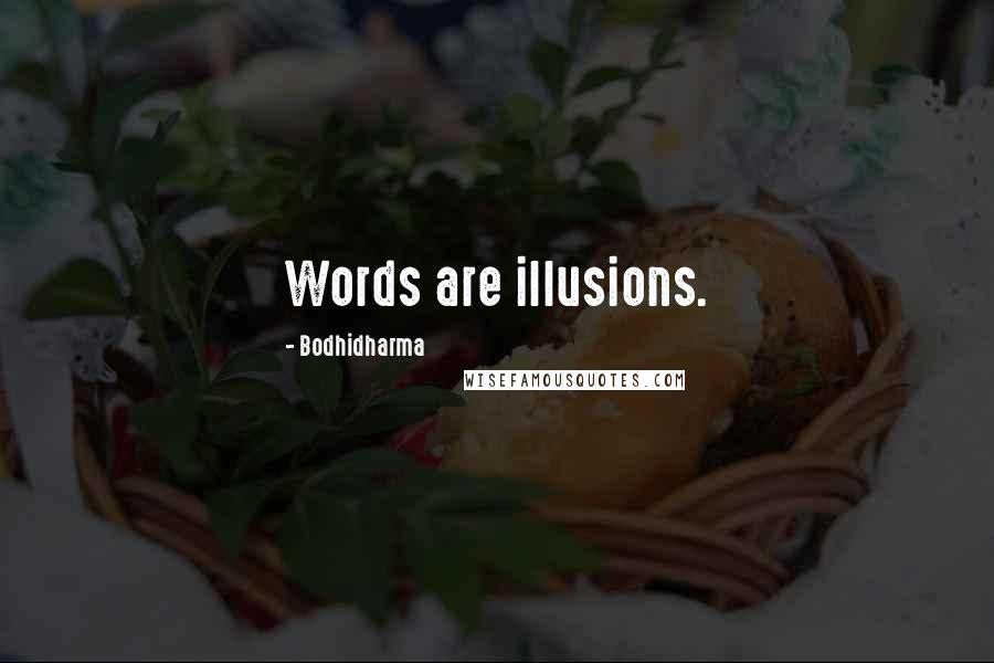 Bodhidharma Quotes: Words are illusions.