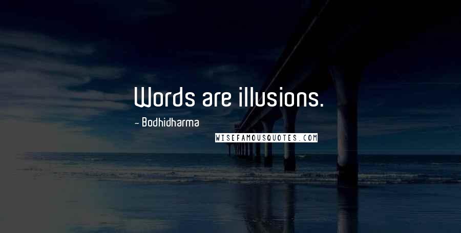 Bodhidharma Quotes: Words are illusions.