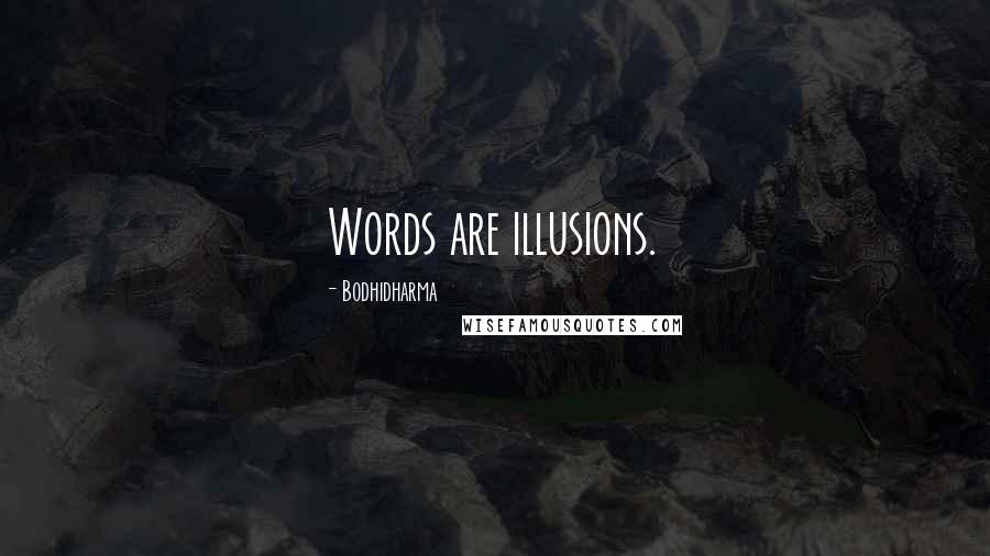 Bodhidharma Quotes: Words are illusions.