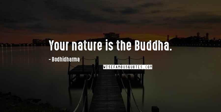 Bodhidharma Quotes: Your nature is the Buddha.