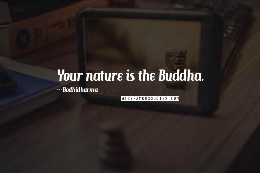 Bodhidharma Quotes: Your nature is the Buddha.