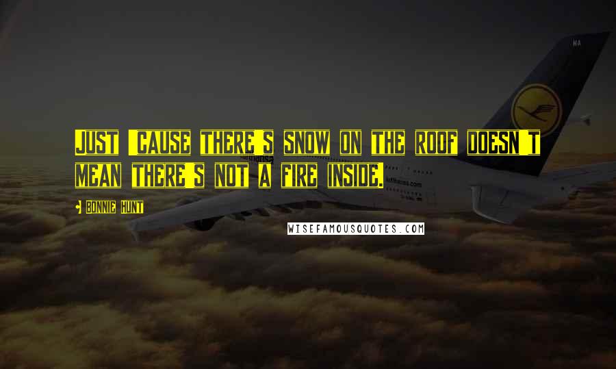 Bonnie Hunt Quotes: Just 'cause there's snow on the roof doesn't mean there's not a fire inside.