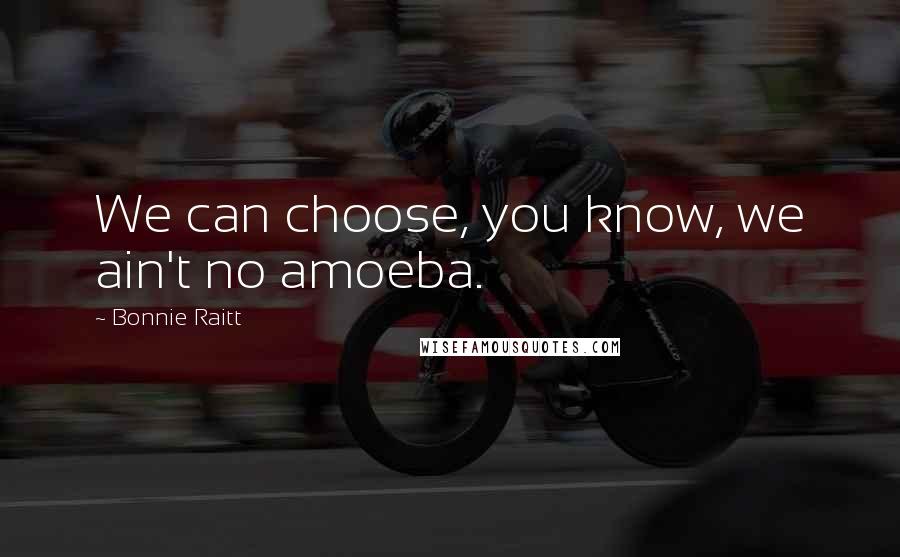 Bonnie Raitt Quotes: We can choose, you know, we ain't no amoeba.