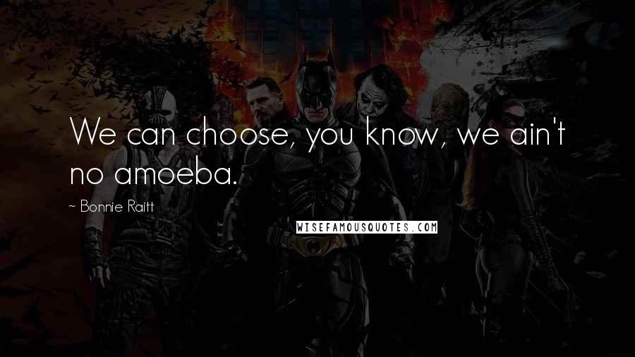 Bonnie Raitt Quotes: We can choose, you know, we ain't no amoeba.