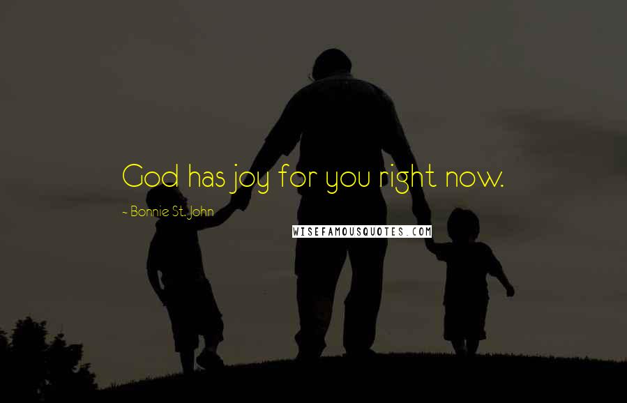 Bonnie St. John Quotes: God has joy for you right now.