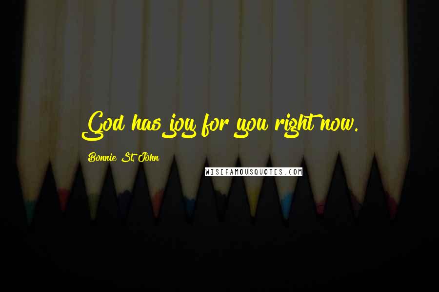 Bonnie St. John Quotes: God has joy for you right now.