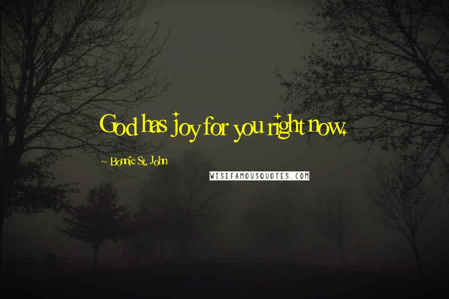 Bonnie St. John Quotes: God has joy for you right now.