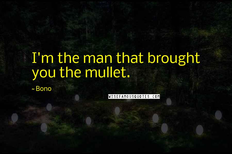 Bono Quotes: I'm the man that brought you the mullet.