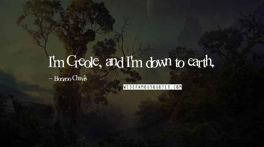 Boozoo Chavis Quotes: I'm Creole, and I'm down to earth.
