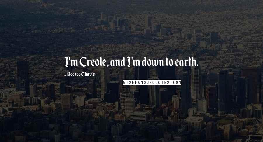 Boozoo Chavis Quotes: I'm Creole, and I'm down to earth.