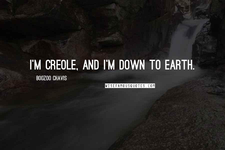 Boozoo Chavis Quotes: I'm Creole, and I'm down to earth.