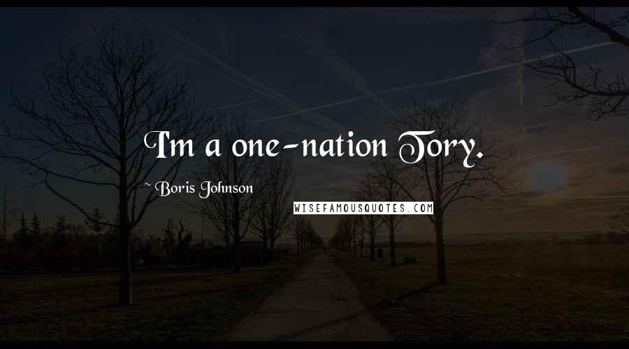 Boris Johnson Quotes: I'm a one-nation Tory.