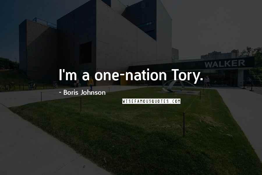 Boris Johnson Quotes: I'm a one-nation Tory.