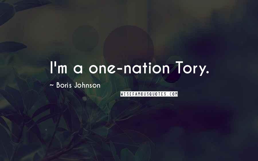 Boris Johnson Quotes: I'm a one-nation Tory.