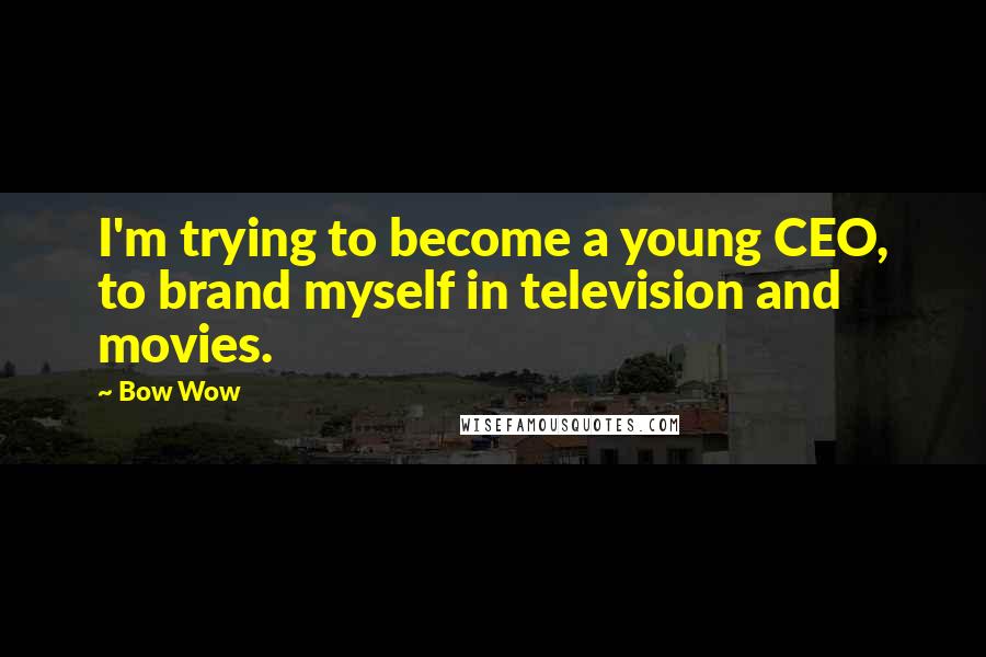 Bow Wow Quotes: I'm trying to become a young CEO, to brand myself in television and movies.
