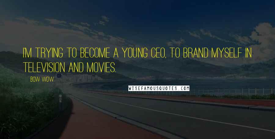Bow Wow Quotes: I'm trying to become a young CEO, to brand myself in television and movies.