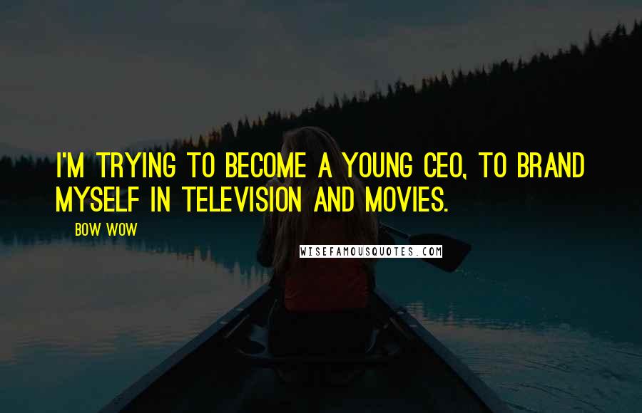 Bow Wow Quotes: I'm trying to become a young CEO, to brand myself in television and movies.
