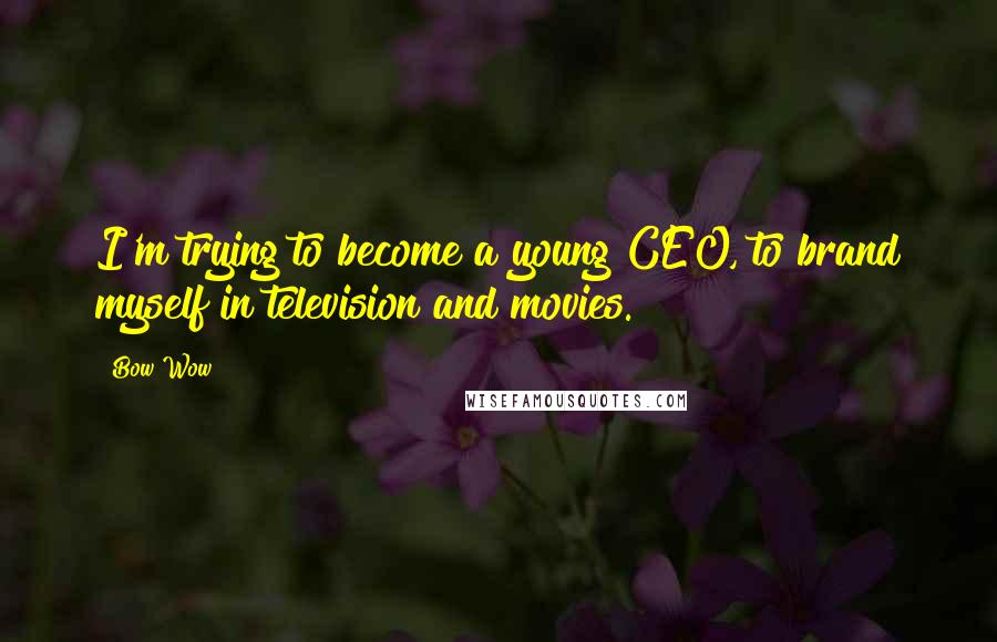 Bow Wow Quotes: I'm trying to become a young CEO, to brand myself in television and movies.