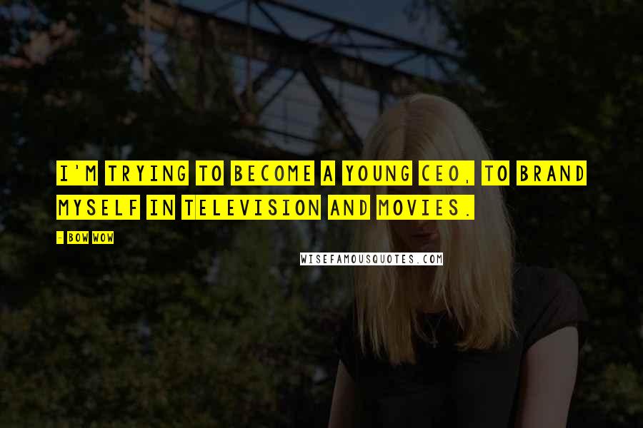 Bow Wow Quotes: I'm trying to become a young CEO, to brand myself in television and movies.