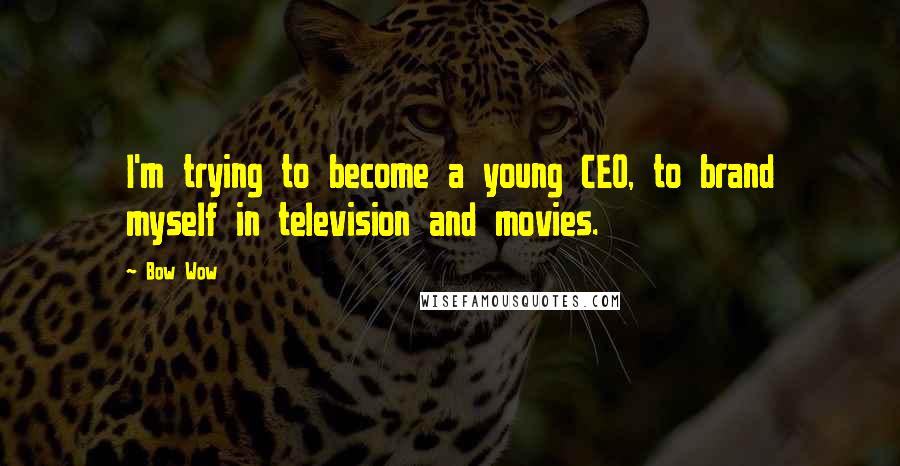 Bow Wow Quotes: I'm trying to become a young CEO, to brand myself in television and movies.