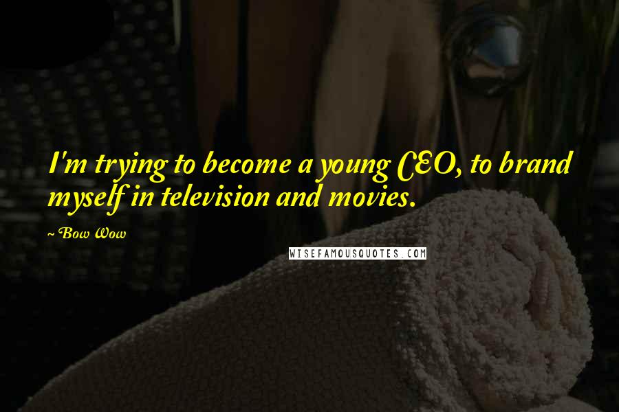 Bow Wow Quotes: I'm trying to become a young CEO, to brand myself in television and movies.