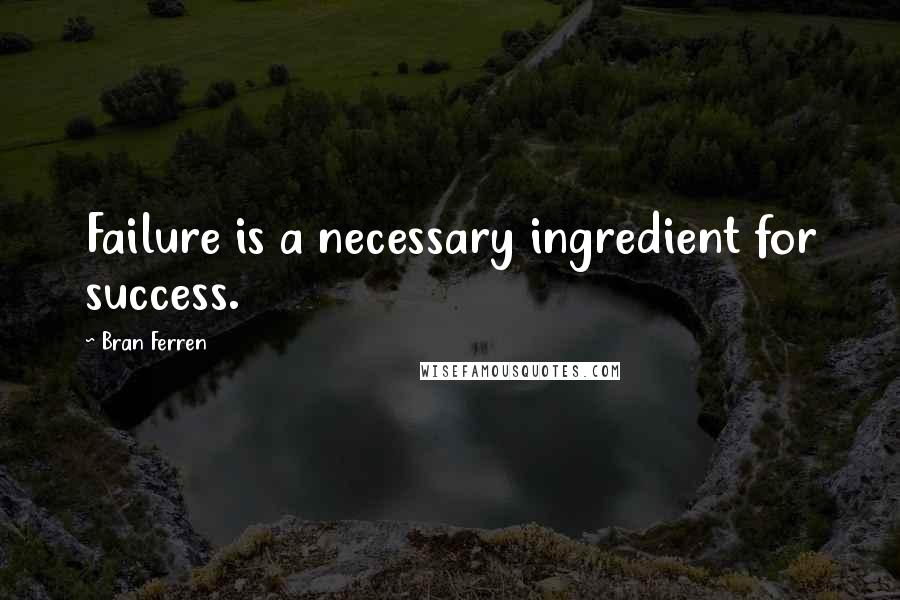 Bran Ferren Quotes: Failure is a necessary ingredient for success.
