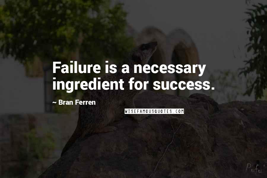 Bran Ferren Quotes: Failure is a necessary ingredient for success.