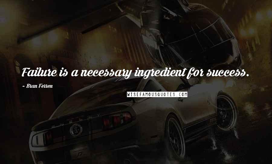 Bran Ferren Quotes: Failure is a necessary ingredient for success.