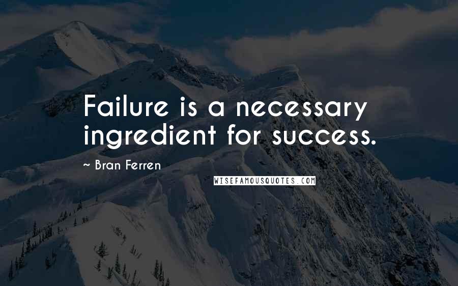 Bran Ferren Quotes: Failure is a necessary ingredient for success.