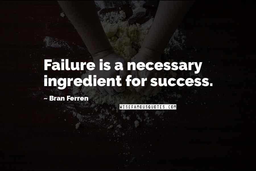 Bran Ferren Quotes: Failure is a necessary ingredient for success.