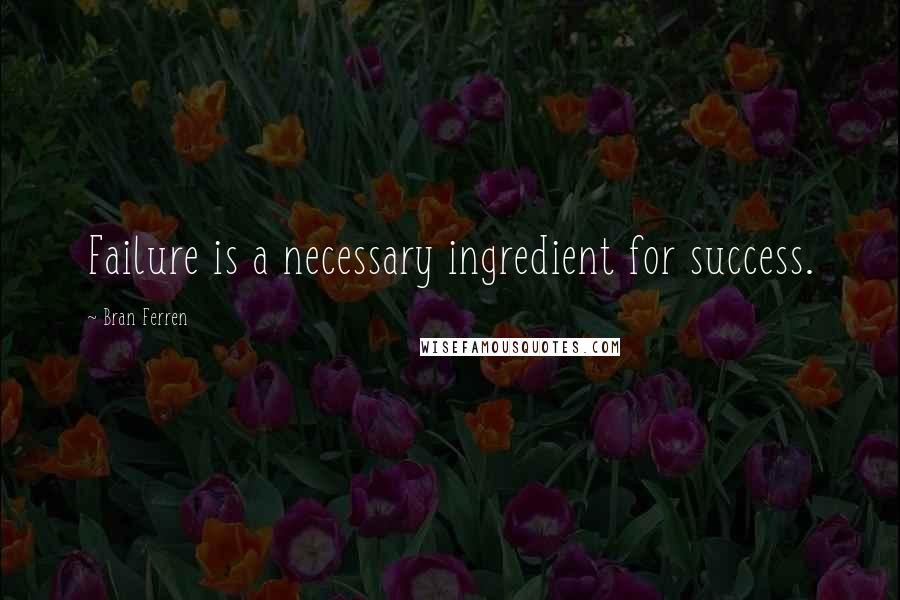 Bran Ferren Quotes: Failure is a necessary ingredient for success.