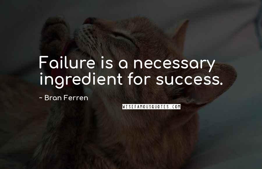 Bran Ferren Quotes: Failure is a necessary ingredient for success.