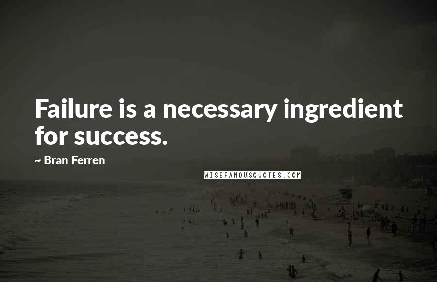Bran Ferren Quotes: Failure is a necessary ingredient for success.