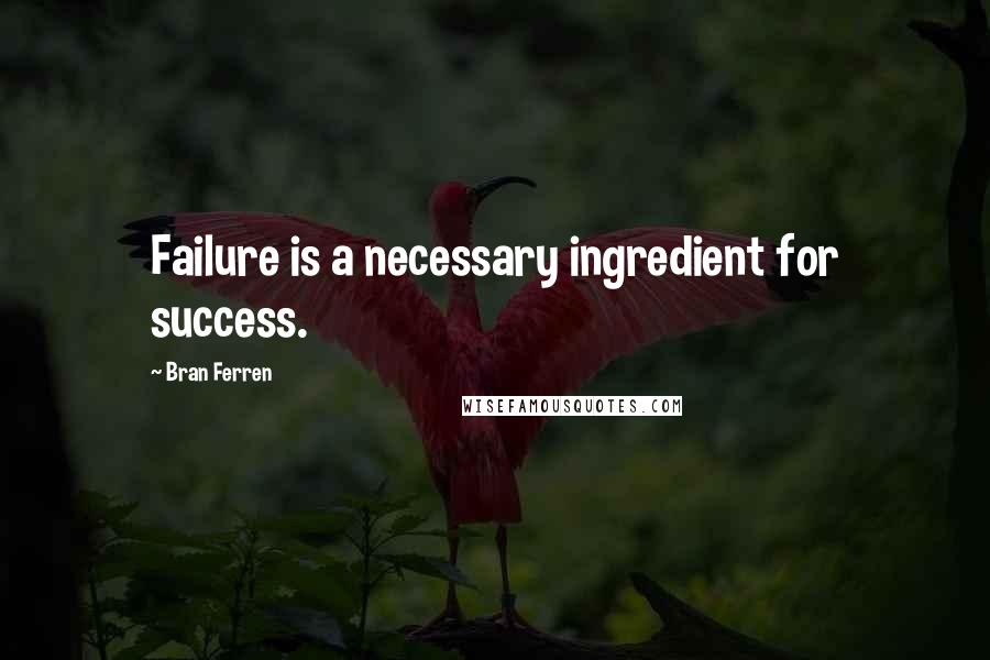 Bran Ferren Quotes: Failure is a necessary ingredient for success.