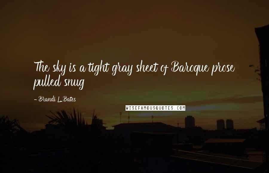 Brandi L. Bates Quotes: The sky is a tight gray sheet of Baroque prose pulled snug