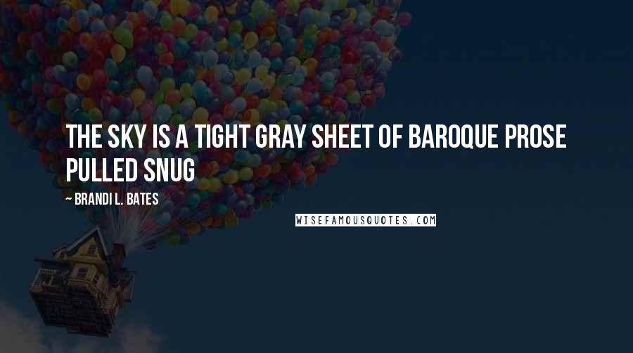 Brandi L. Bates Quotes: The sky is a tight gray sheet of Baroque prose pulled snug