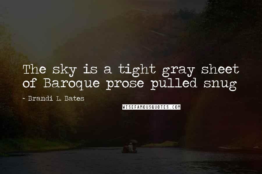 Brandi L. Bates Quotes: The sky is a tight gray sheet of Baroque prose pulled snug